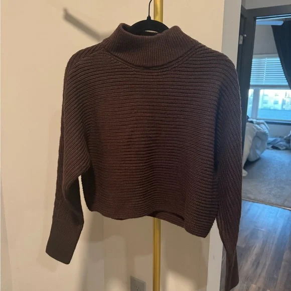 Gianni Bini Brown Cowl Neck Sweater - Picture 1 of 4